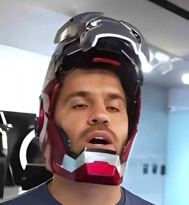 pablomarcal Capacete para proteger o noivo do rolo de macarrão